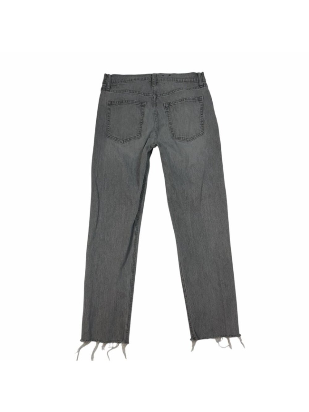GAP Cheeky Straight High Rise Jeans Size 8/29 Button Fly Sky Gray Raw Hem 753446 - Picture 4 of 10